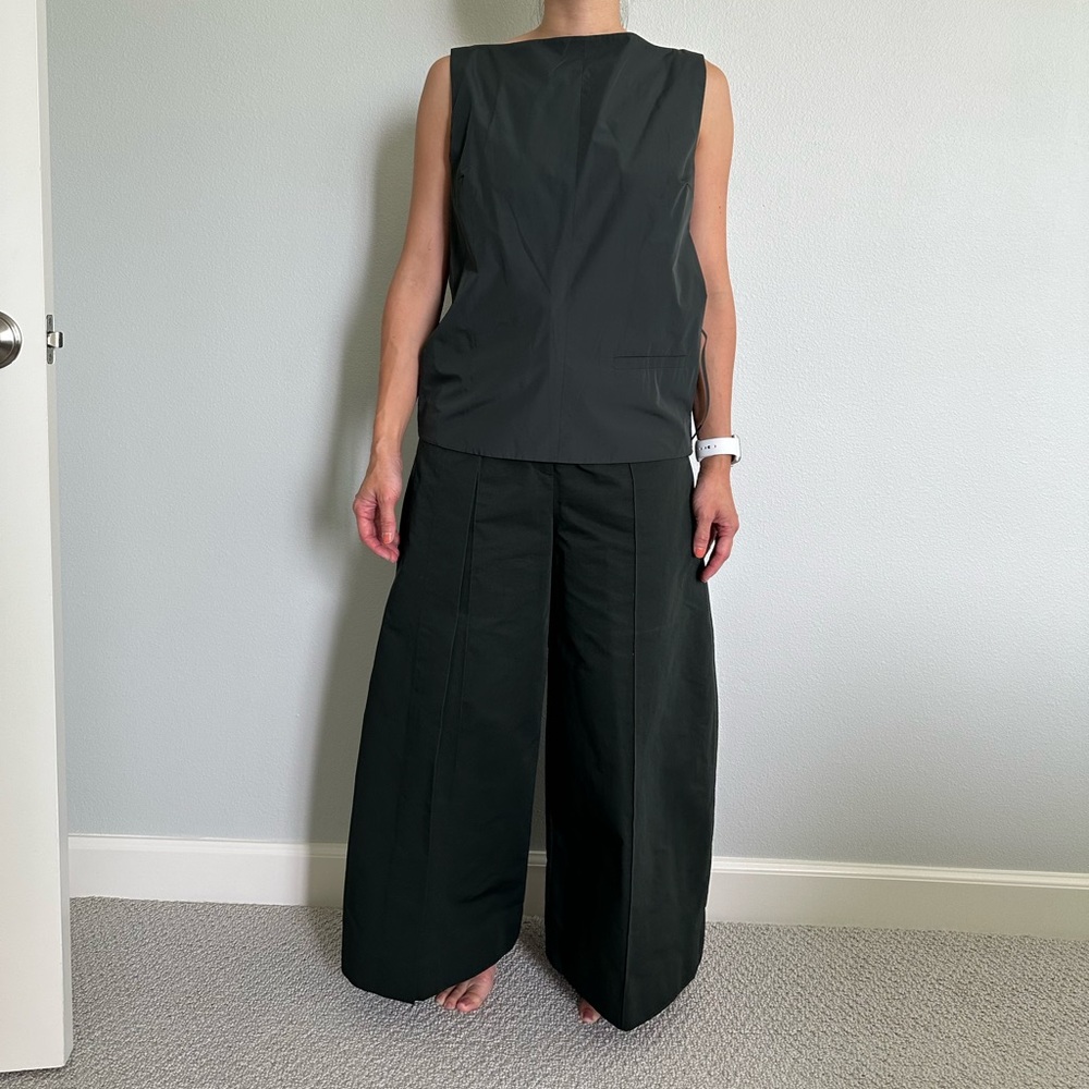 COS top and bottom black outfit, chic
